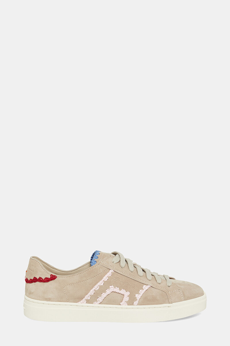 Santoni Bej Santoni Süet AYAKKABI