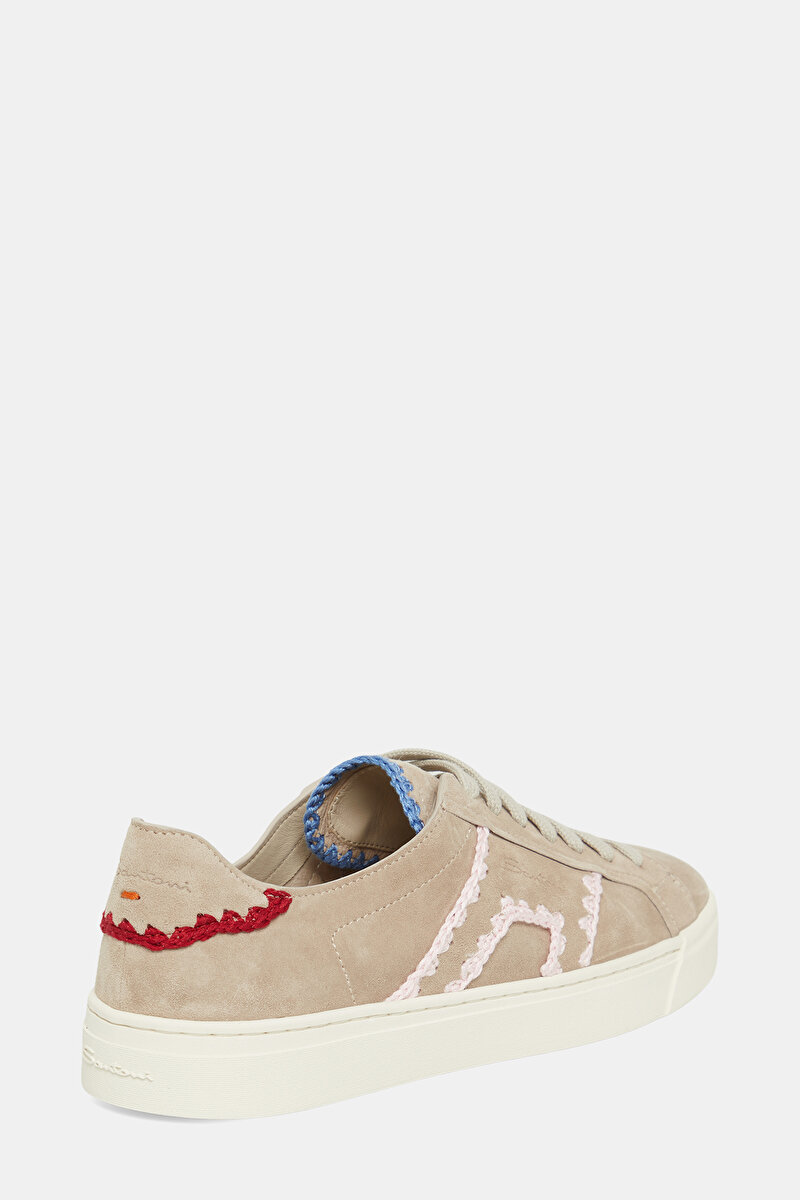 Santoni Bej Santoni Süet AYAKKABI