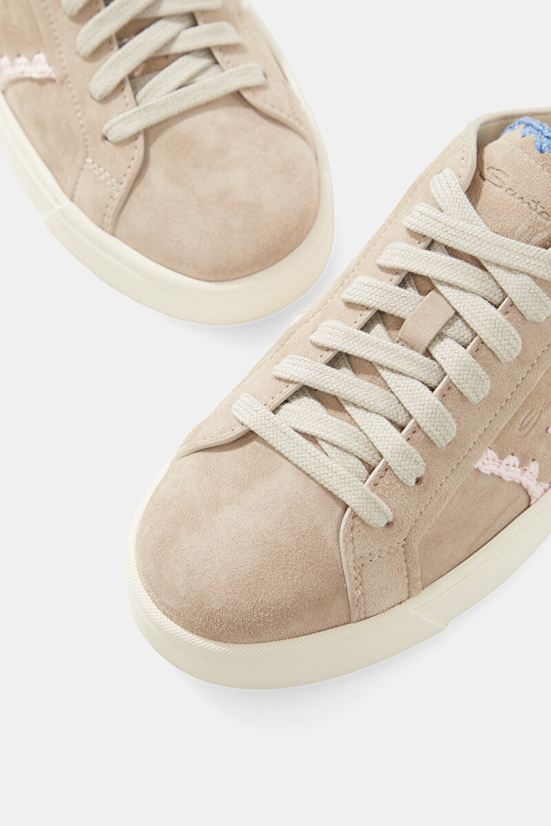 Santoni Bej Santoni Süet AYAKKABI