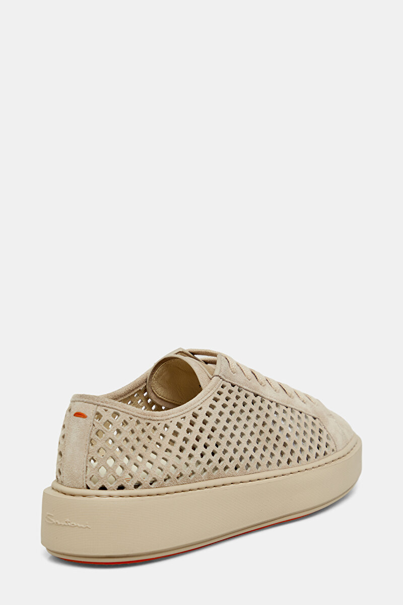Santoni Bej Santoni Süet SNEAKER