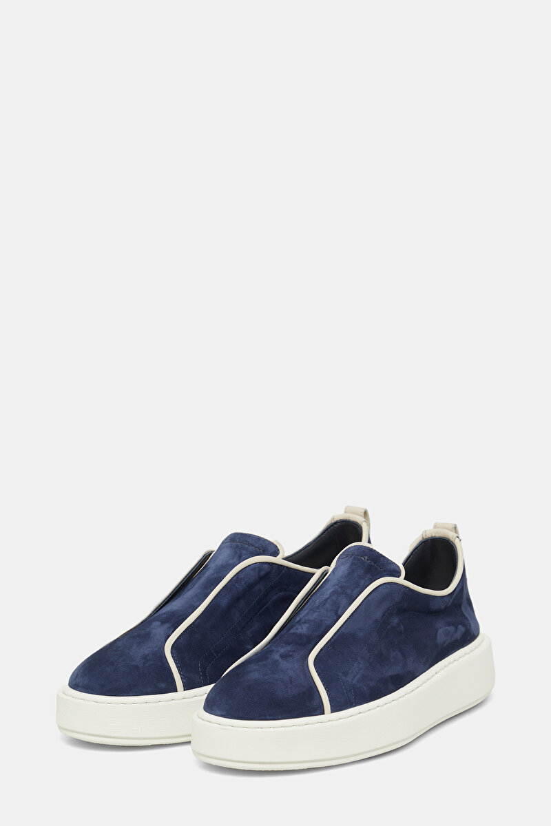 Santoni Mavi Santoni Süet AYAKKABI