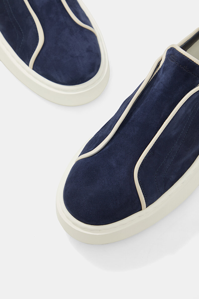Santoni Mavi Santoni Süet AYAKKABI