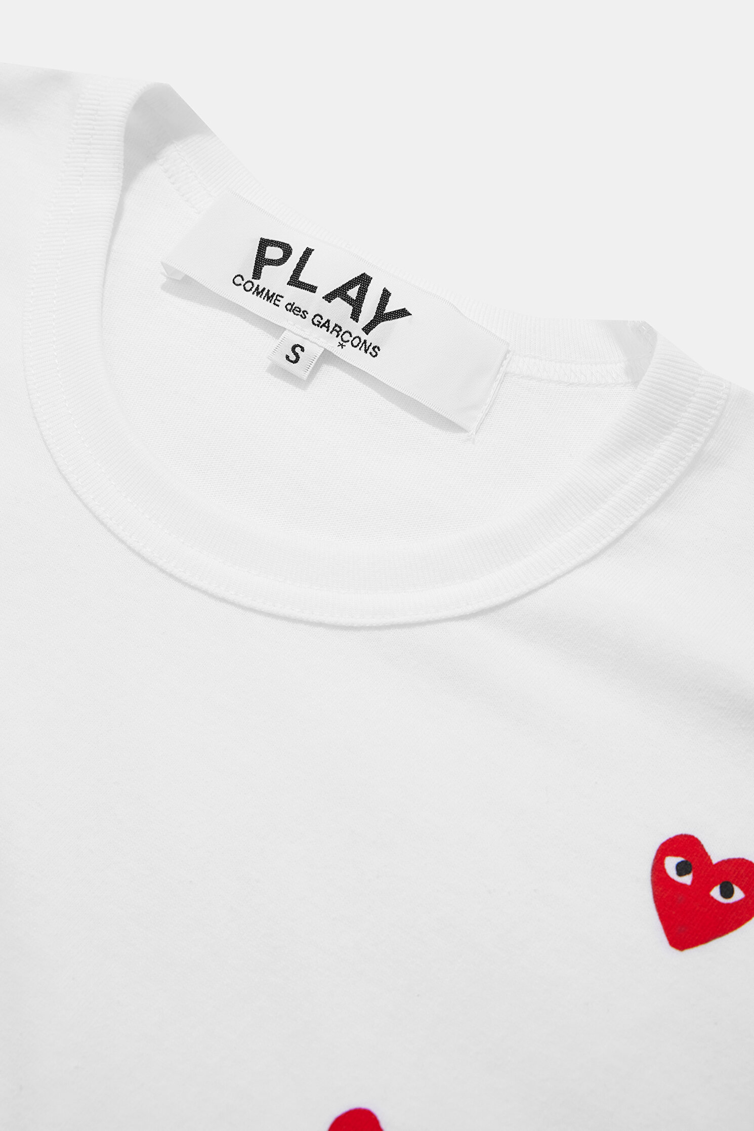 BEYAZ COMME DES GARCONS PLAY T SHIRT