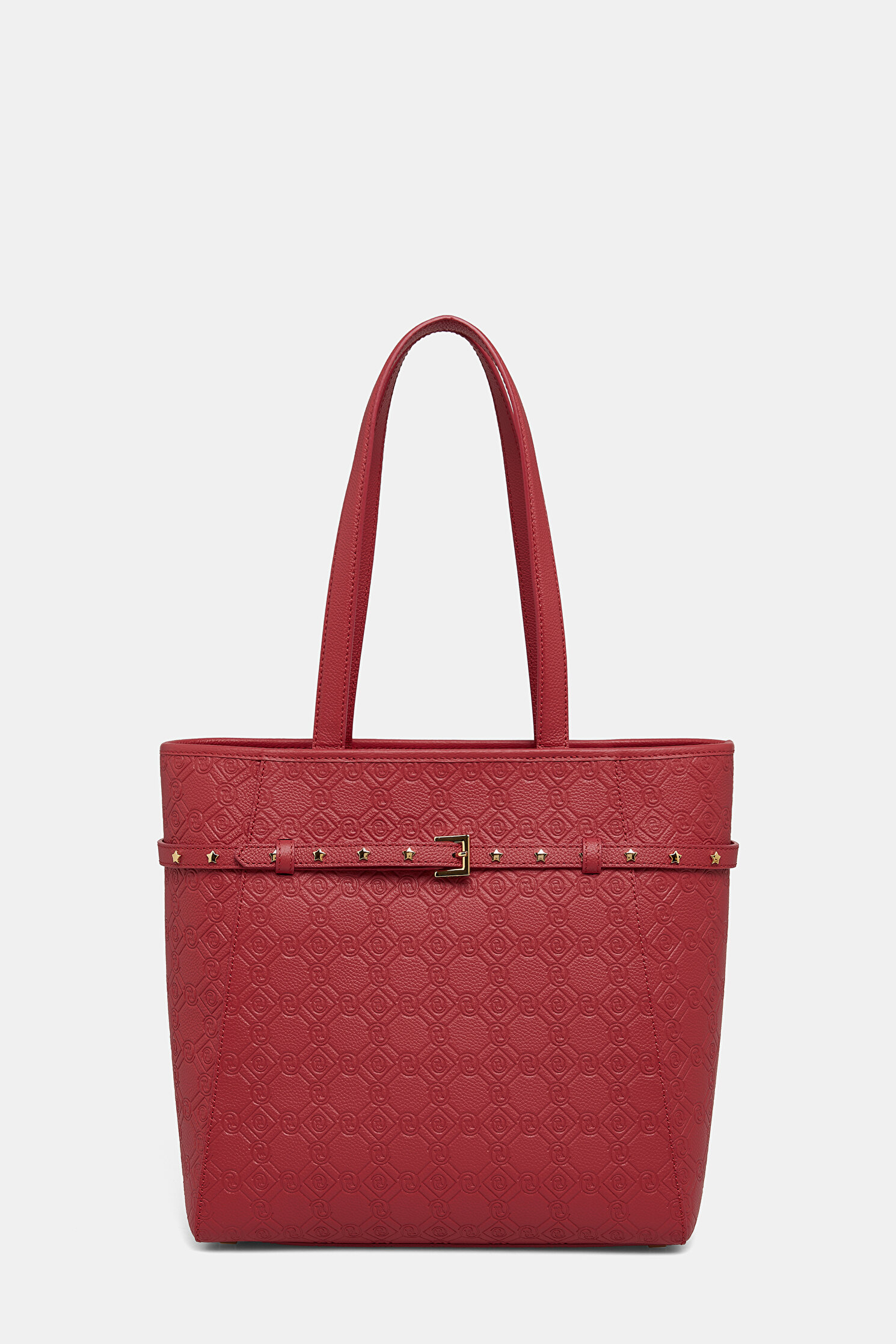 KIRMIZI MONOGRAM DERİ ÇANTA
