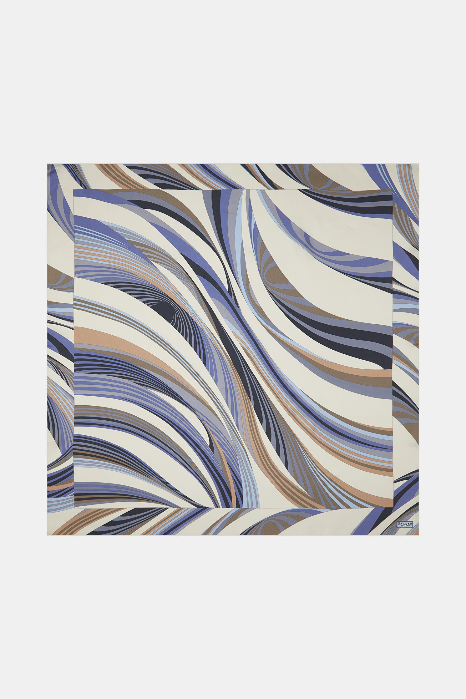 KUM GEOMETRİK DESENLİ TWILL EŞARP