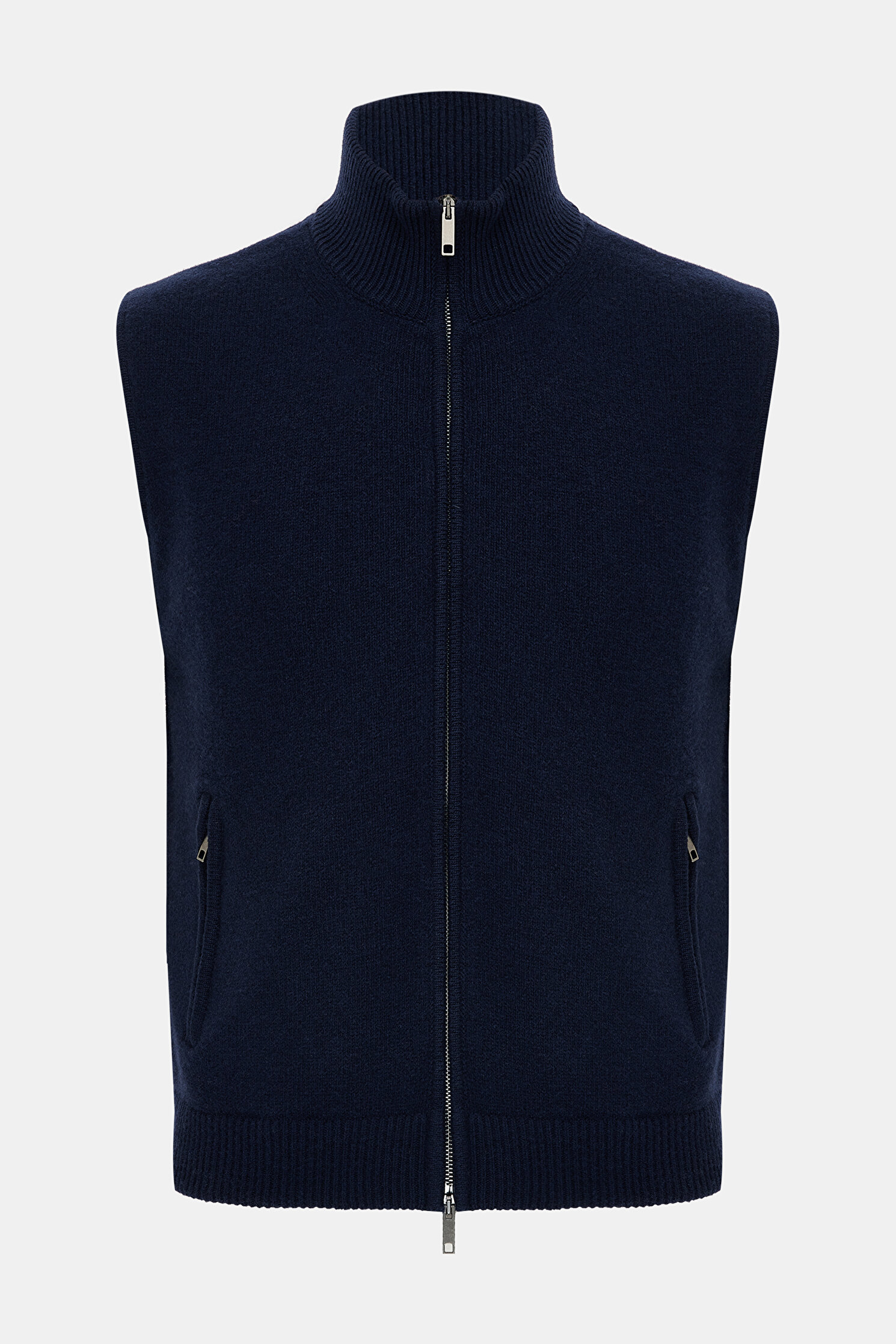 Vakko By Danıele Fıesolı Men Navy Blue Uprıght Collar Vest