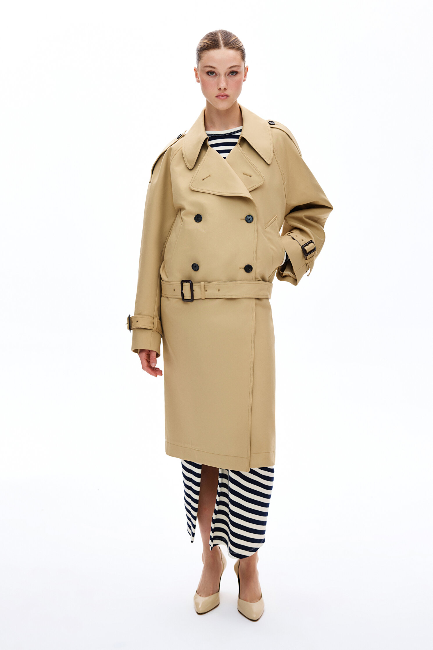 Acne Studıos Beıge Trench Coat