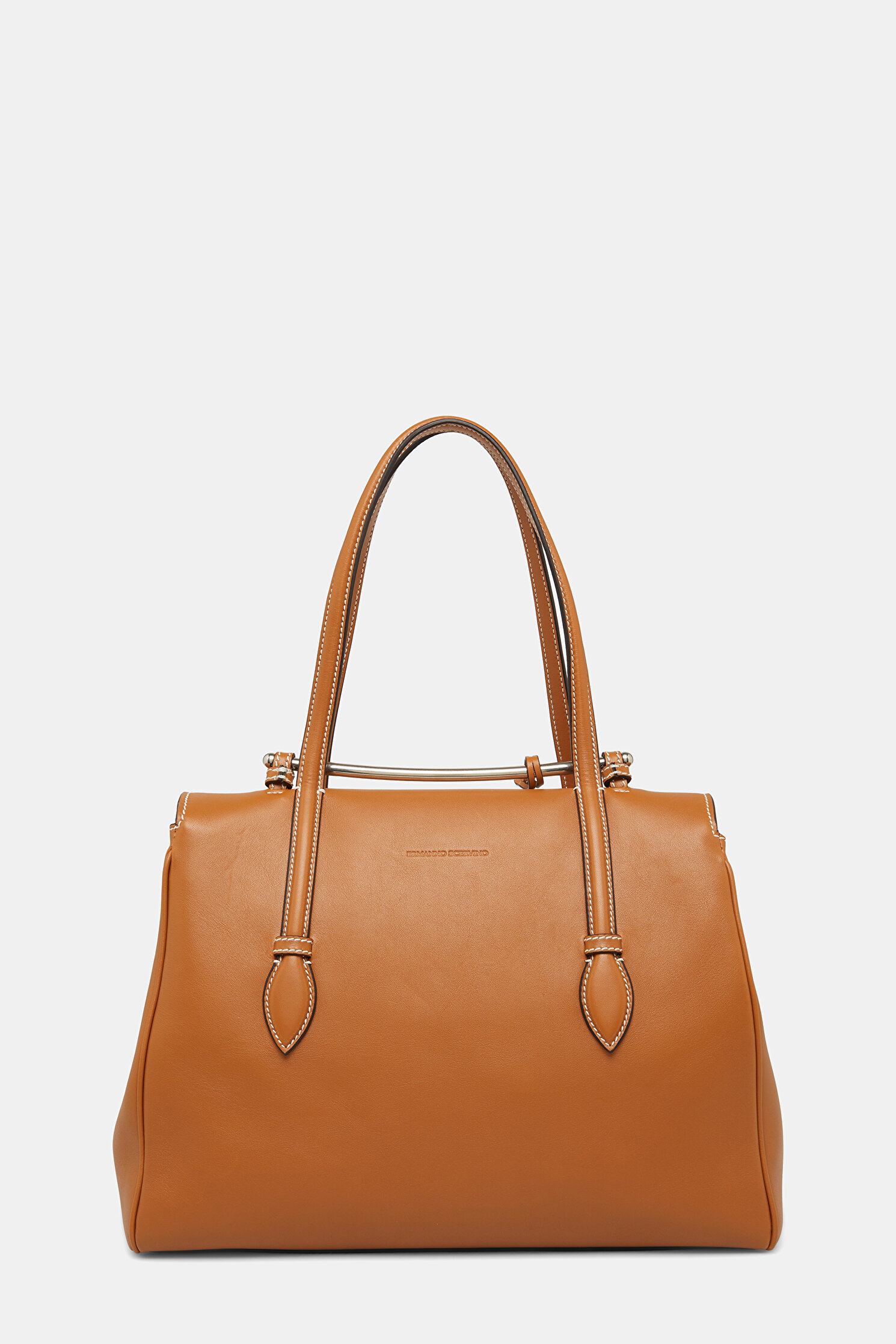 Women Ermanno Scervıno Tan Leather Bag