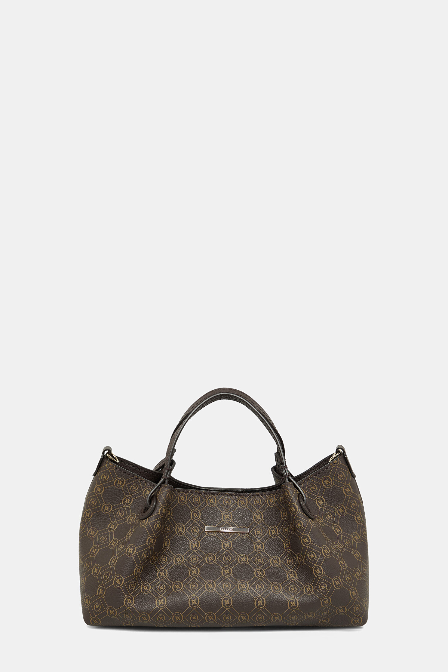 KAHVE MONOGRAM DERİ ÇANTA