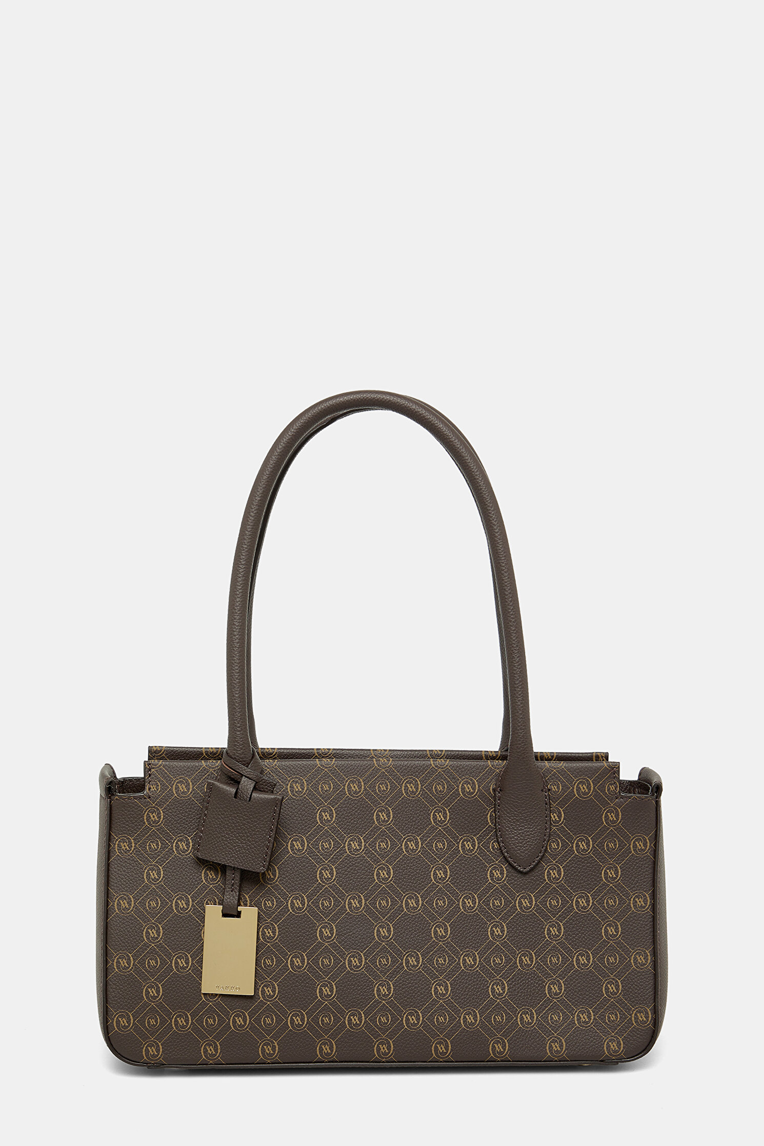 KAHVE MONOGRAM DERİ ÇANTA