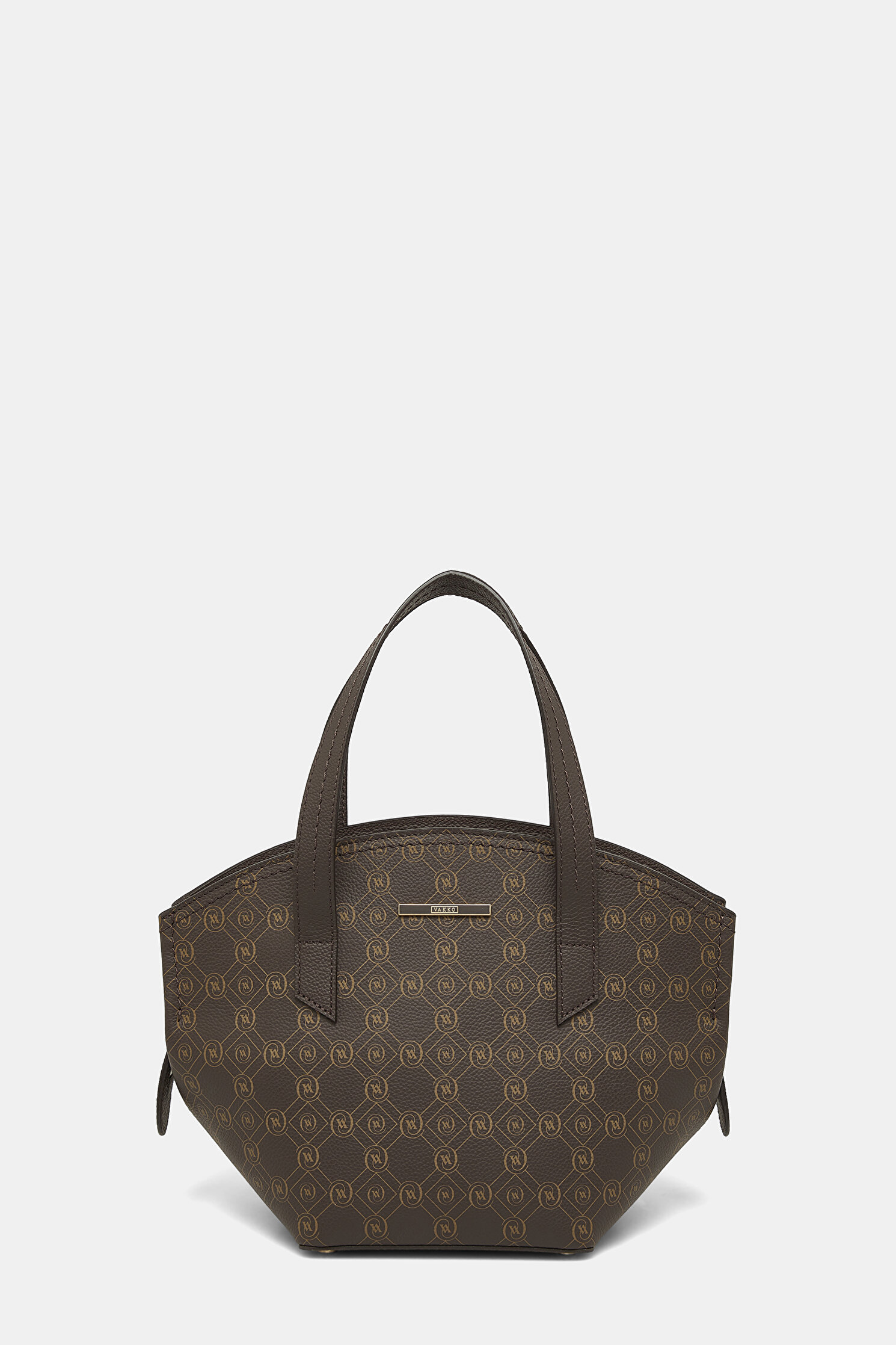KAHVE MONOGRAM DERİ ÇANTA