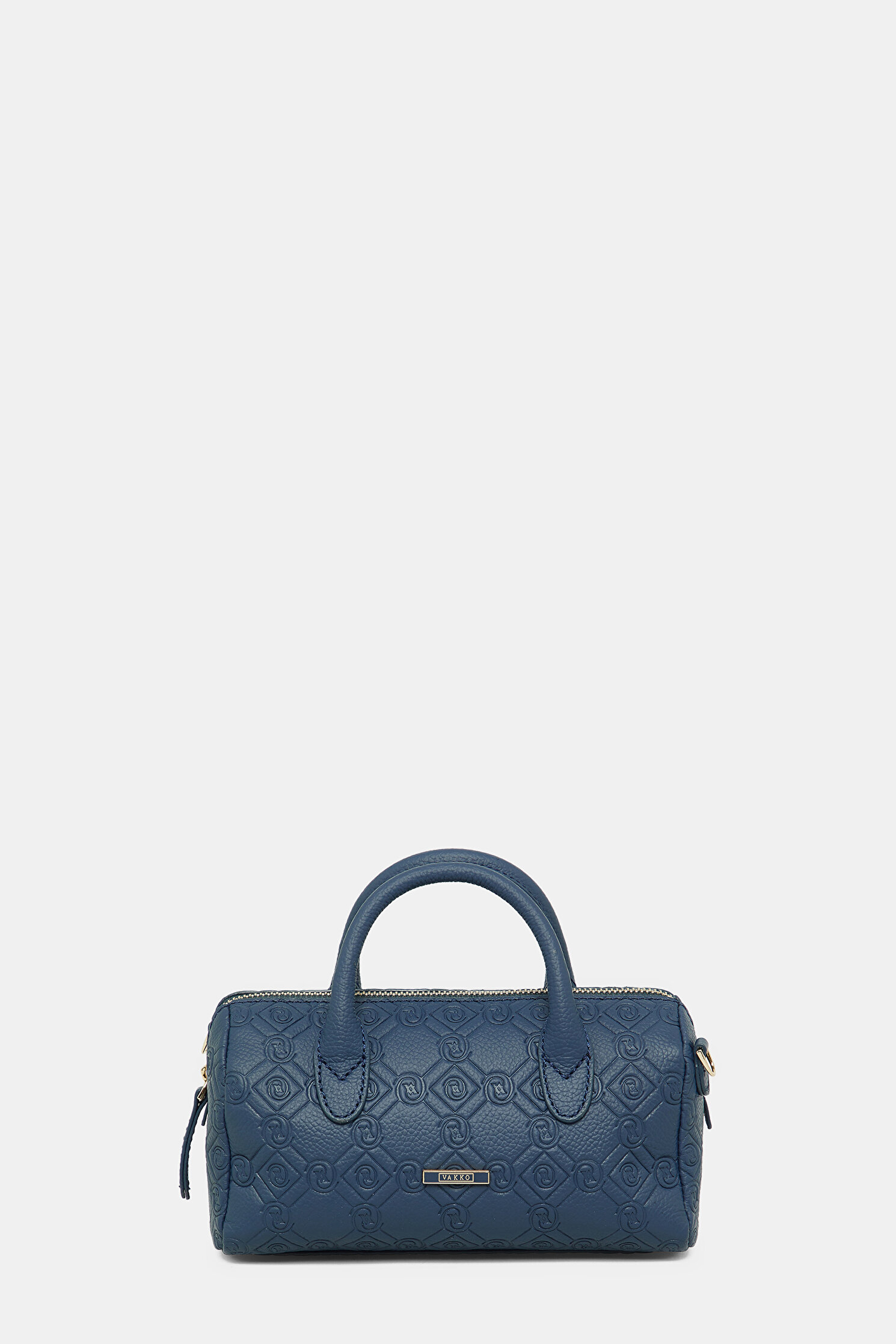 LACİVERT MONOGRAM DERİ ÇANTA