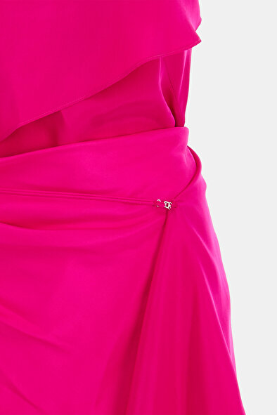 open lace back dress Gauge81 Women's Naha Silk Minidress - Hot Pink main image 0