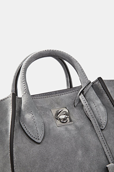 Women GREY ERMANNO SCERVINO DARK GREY SUEDE BAG