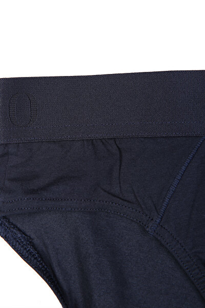 FLEXIBLE FABRIC NAVY BLUE SLIP BRIEFS 3