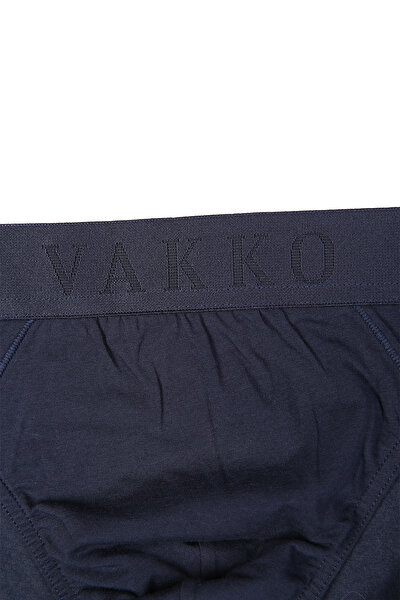 FLEXIBLE FABRIC NAVY BLUE SLIP BRIEFS 4