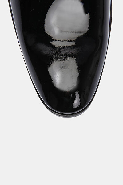LACE UP PATENT LEATHER BLACK SHOES 5
