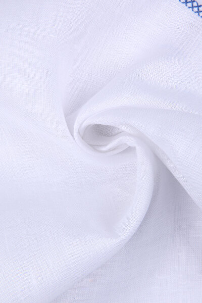 BINDING DETAILED BLUE WHITE HANDKERCHIEF 3