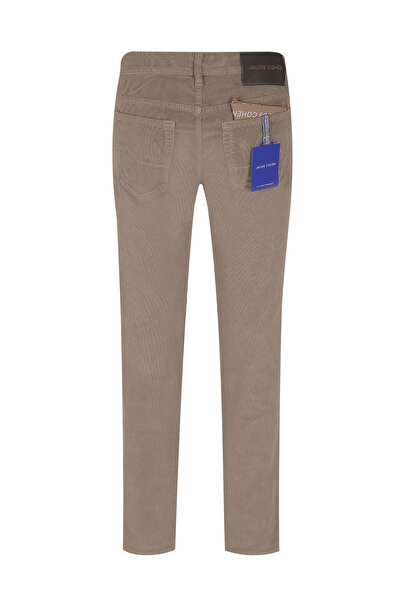 GRİ 5 CEPLİ FİTİLLİ KADİFE PANTOLON 4