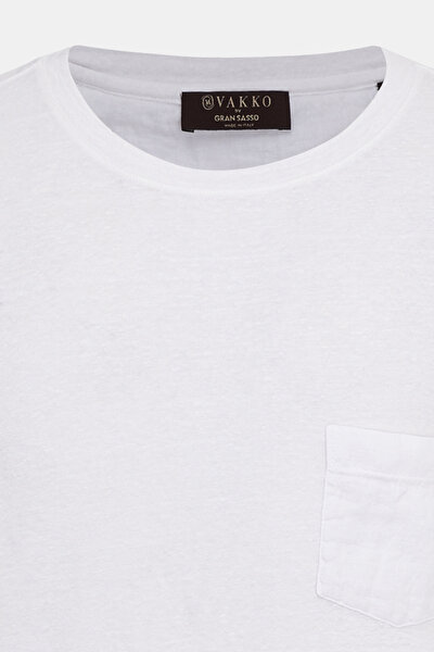 WHITE BASIC / ROUND NECKLINE SHORT SLEEVE TSHIRT 3