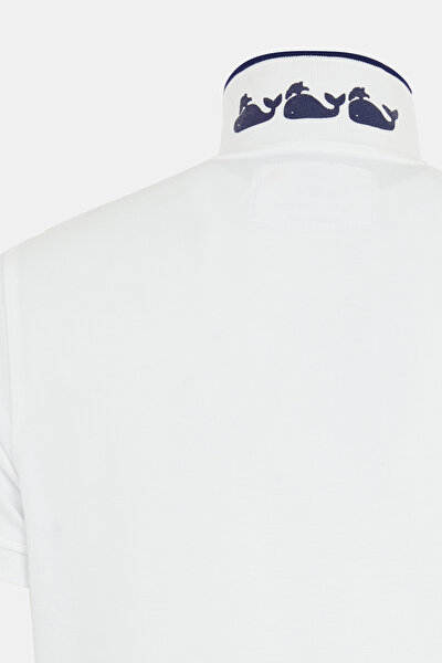 WHITE POLO NECK SHORT SLEEVE TSHIRT 3