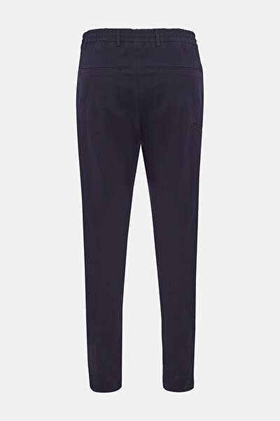 PAMUKLU LACİVERT SEERSUCKER PANTOLON 5