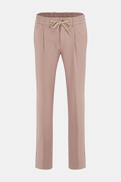 PAMUKLU PEMBE SEERSUCKER PANTOLON 4