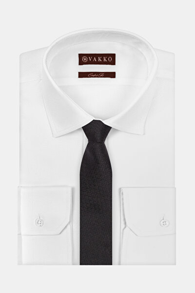 MİKRO DESENLİ İPEK KRAVAT 3
