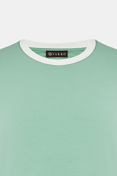 YEŞIL O YAKA KISA KOLLU T-SHIRT 3