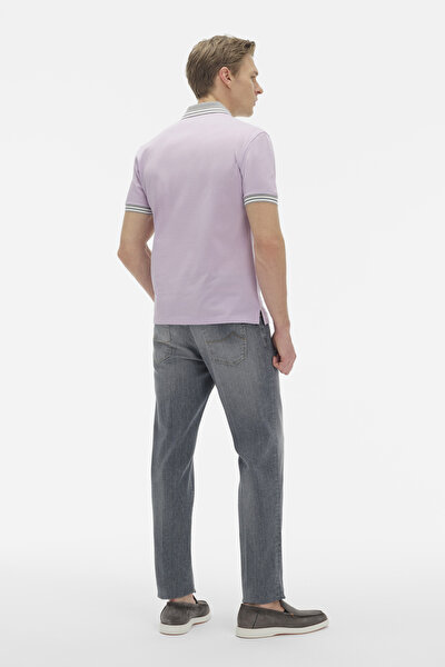LİLA POLO YAKA KISA KOLLU T-SHİRT 3