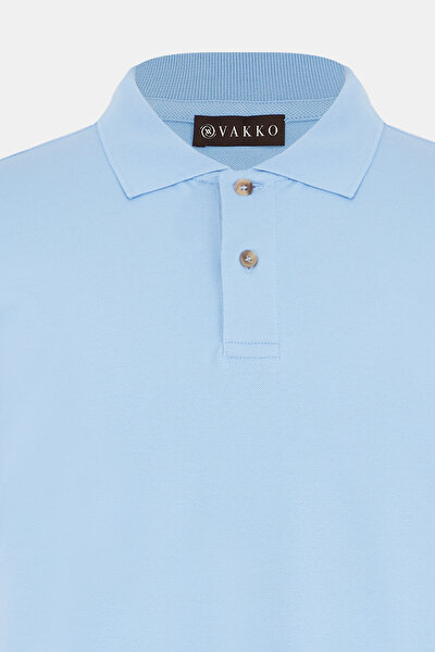 BLUE POLO NECK SHORT SLEEVE TSHIRT 3