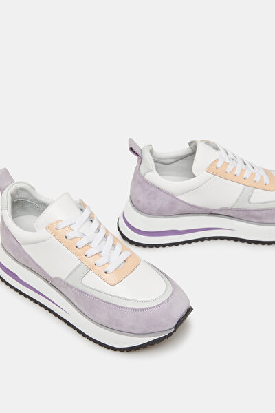 ÇOK RENKLİ DERİ SNEAKER 4