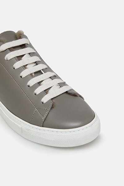 GRİ DERİ SNEAKER 4
