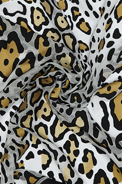 LEOPAR DESENLİ İPEK EŞARP 3
