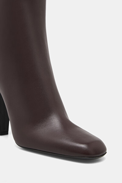 Maroon Leather Boot 5