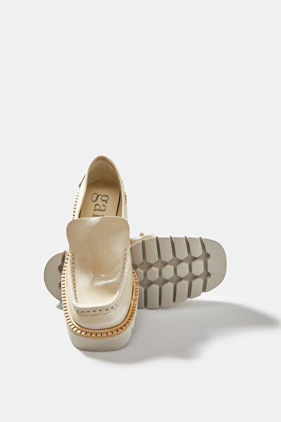 ECRU LEATHER SHOE 5