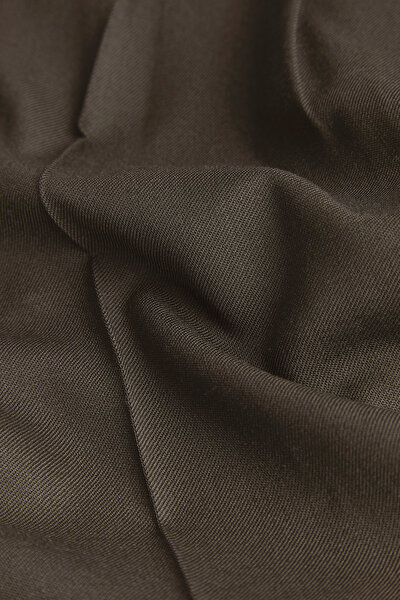 BROWN STRAIGHT CUT WOOL TROUSERS 8