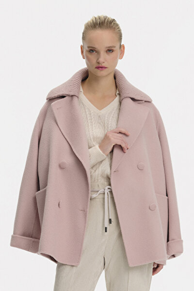 POWDER WOOL/CASHMERE SHORT REEFER JACKET 4