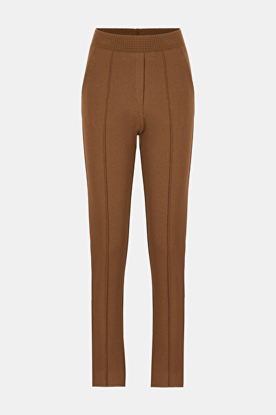 LIGHT BROWN STRAIGHT CUT TROUSERS 4