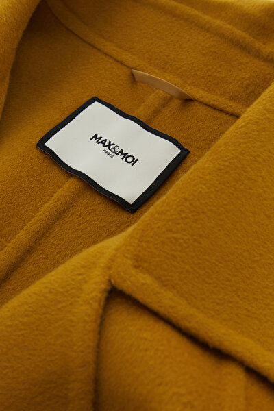 MUSTARD WOOL SHORT REEFER JACKET 4