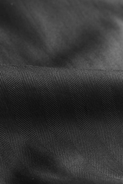COMFORT BLACK HERRINGBONE SHIRT 5