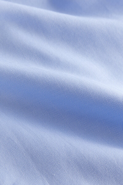 COMFORT BLUE HERRINGBONE SHIRT 5