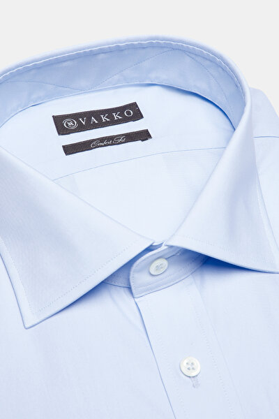 COMFORT DARK BLUE POPLIN SHIRT 3
