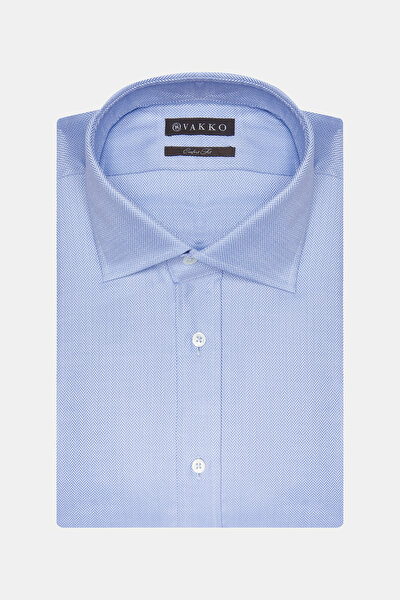 COMFORT WHITE HERRINGBONE SHIRT 3