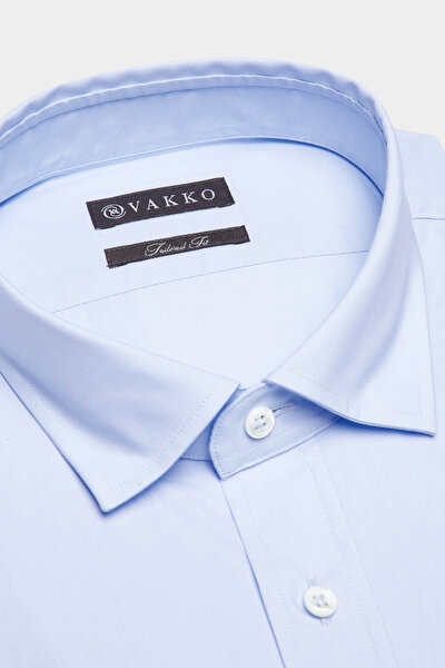 TAILORED DARK BLUE POPLIN SHIRT 3