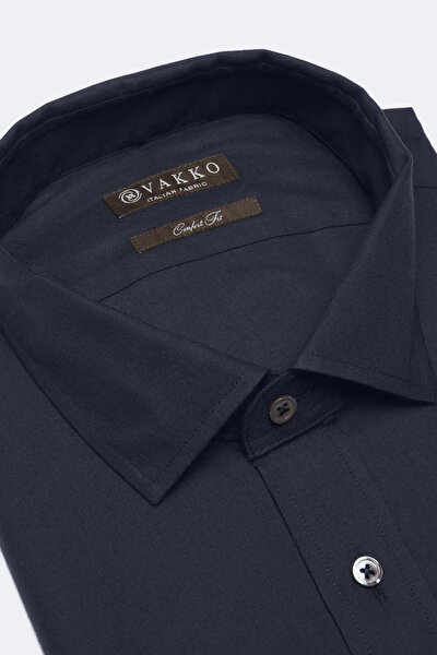 COMFORT DARK NAVY BLUE CORDED SHIRT 3