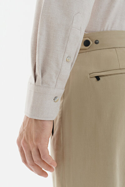 COMFORT BEIGE PLAIN FLANNEL SHIRT 3