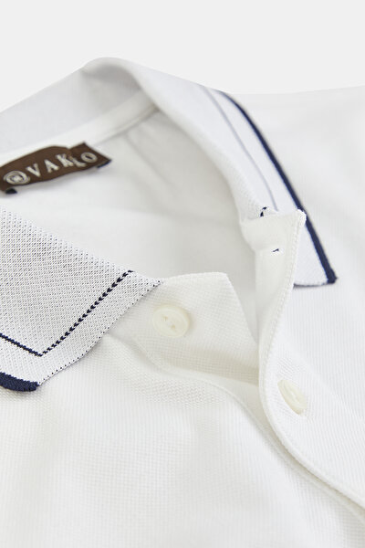 WHITE POLO NECK SHORT SLEEVE TSHIRT 3