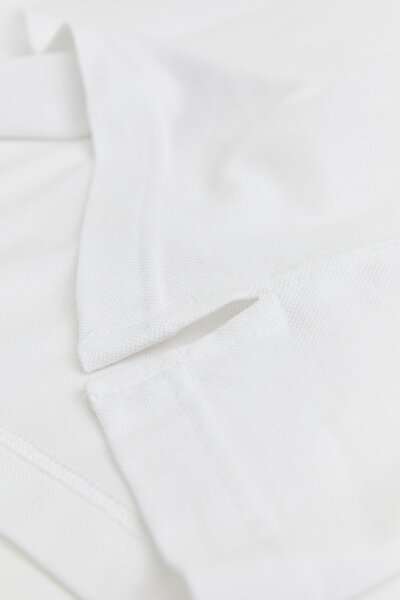 WHITE POLO NECK SHORT SLEEVE TSHIRT 4
