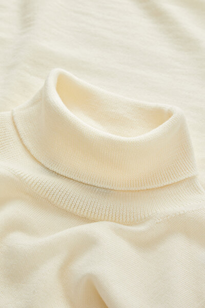 ECRU WOOL TRICOT JERSEY 5